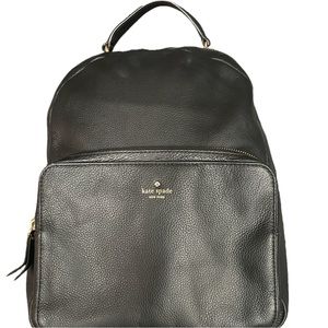 Kate Spade Black Leather Backpack